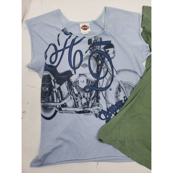 Lot Of 2 Motorcycle Harley Davidson T Shirts Short Sleeves Size Large - Picture 2 of 7